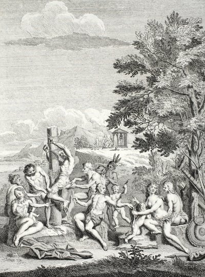 التضحية البشرية ، من "Voyage Historique de l&39;Amerique Meridionale" ، 1752 بواسطة خورخي وأولوا ، أنطونيو دي خوان وسانتاسيليا