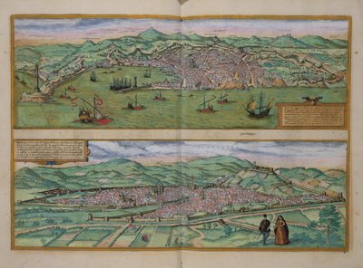 خريطة جنوة وفلورنسا ، من "Civitates Orbis Terrarum" لجورج براون (1541-1622) و فرانس هوجنبرج (1535-90) ، ج .1572 بواسطة Joris Hoefnagel