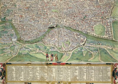 خريطة روما ، من "Civitates Orbis Terrarum" لجورج براون (1541-1622) و فرانس هوجنبرج (1535-90) c.1572-1617 (انظر 138955) بواسطة Joris Hoefnagel
