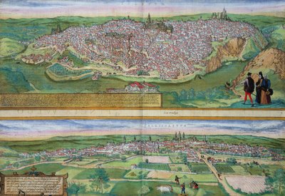 خريطة طليطلة وبلد الوليد ، من "العالم" بقلم براون (1541-1622) وفرانز هوغنبرغ (1535-90) ، ج .1572 بواسطة Joris Hoefnagel
