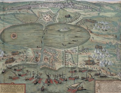 خريطة موسكو ، من "العالم" بقلم براون (1541-1622) وفرانز هوغنبرغ (1535-90) ، 1574 بواسطة Joris Hoefnagel