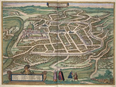 خريطة فيلنيوس ، ليتوانيا ، من "العالم" بقلم براون (1541-1622) وفرانز هوغنبرغ (1535-90) c.1572-1617 بواسطة Joris Hoefnagel