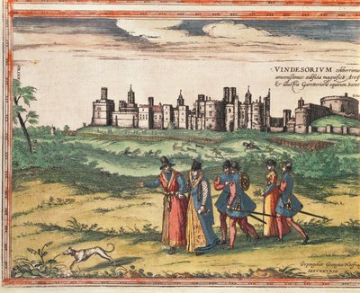 منظر لقلعة وندسور ، من "Civitates Orbis Terrarum" لجورج براون (1541-1622) و فرانس هوجنبرج (1535-90) 1599 بواسطة جوريس هوفناجل