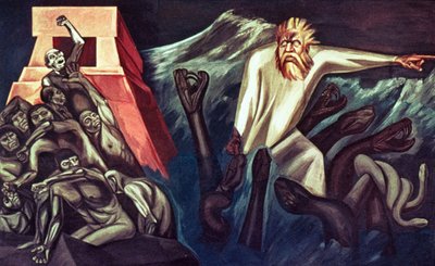 رحيل Quetzalcoatl من ملحمة CIvilization الأمريكية بواسطة خوسيه كليمنتي أوروزكو