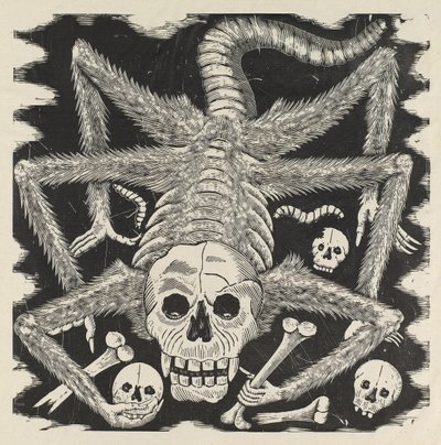 Calavera huertista ، c.1914 ، طبع 1930 (النقش البارز بالنقش) بواسطة خوسيه غوادالوبي بوسادا