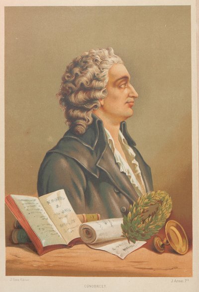 صورة لماري جان أنطوان نيكولاس كاريت ، ماركيز دي كوندورسيه 1743-1794 ، 1879. بواسطة خوسيه أرميت بورتانيل