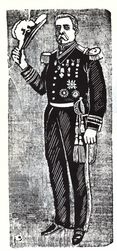 صورة شخصية لبورفيريو دياز (1828-1915) ، رئيس جمهورية المكسيك. Xylography بواسطة خوسيه غوادالوبي بوسادا (1852-1913). بواسطة خوسيه غوادالوبي بوسادا