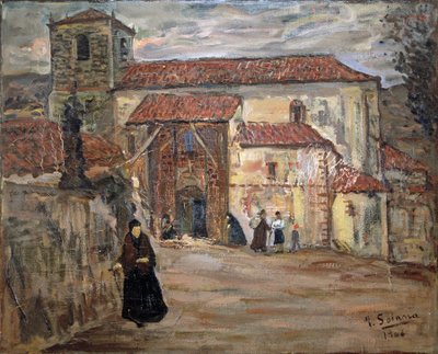 كنيسة القرية، 1906 (لوحة زيتية) بواسطة خوسيه جوتيريز سولانا