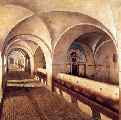 اسطبلات قلعة سان فرناندو دي فيغيريس ، التي حاصرها الفرنسيون عام 1809 ، أثناء حرب الاستقلال الإسبانية (1808-1814) ، الباب على اليسار هو باب سجن ماريانو ألفاريز دي كاسترو (1749-1810) ، ضابط وحاكم عسكري من G بواسطة خوسيه لافيتا وبلانكو