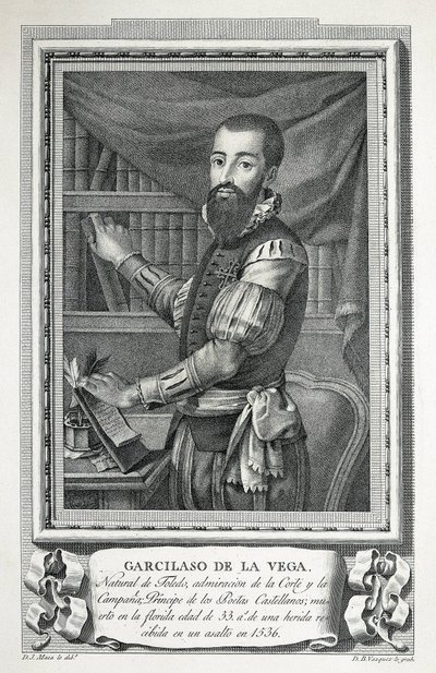 مايا، خوسيه (1760-1826). بورتريه لغارسيلاسو دي لا فيغا. 1791. رسمها خوسيه مايا بورين نقشها بارتولومي فازكيز. نقش. بواسطة خوسيه مايا