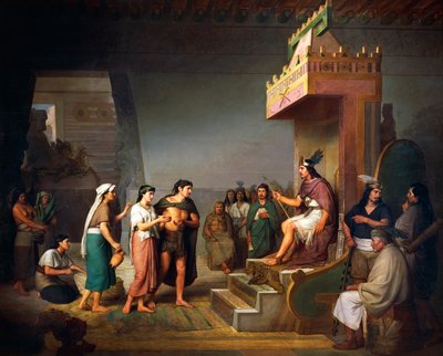 اكتشاف مشروب كحولي من أمريكا الوسطى ، زيت على قماش بواسطة خوسيه ماريا أوبريغون (1832-1902) بواسطة خوسيه ماريا أوبريغون