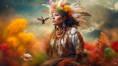 Dreamcore_dreamlike_scene-native american_04 بواسطة جوزيف جوهان مايكل