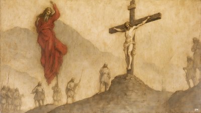 Jesus_Crucifixion-إيلي، إيلي، لما شبقتاني بواسطة جوزيف جوهان مايكل