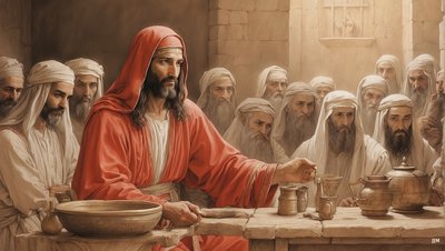 يسوع_يقول للخدام املأوا جرّة عرس كنعان_02 بواسطة جوزيف جوهان مايكل