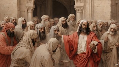 يسوع_يخرج التجار من الهيكل_01 بواسطة جوزيف جوهان مايكل