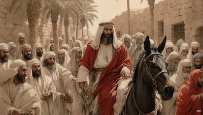 يسوع_يدخل أورشليم_02 بواسطة جوزيف جوهان مايكل