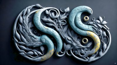مفهوم فنغ شوي encaustic لـ YIN و YANG _01 بواسطة Josef Johann Michel