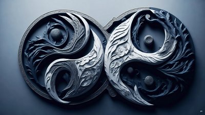 مفهوم فنغ شوي encaustic لـ YIN و YANG _05 بواسطة Josef Johann Michel