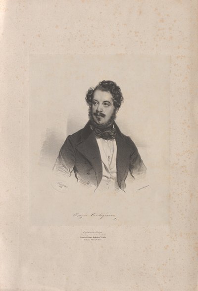 صورة لمغني الأوبرا جيوفاني أورازيو كارتاجينوفا 1800-1841 ، 1838. بواسطة جوزيف كرييهوبر