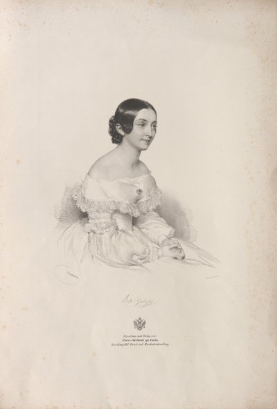 صورة لمغنية الأوبرا ريتا جابوسي 1810-1891 ، 1840. بواسطة جوزيف كرييهوبر