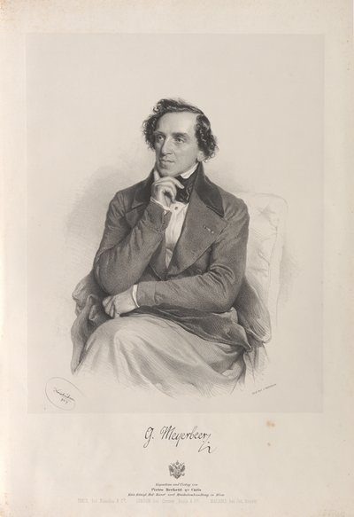 صورة للمؤلف جياكومو مييربير 1791-1864 ، 1847. بواسطة جوزيف كرييهوبر