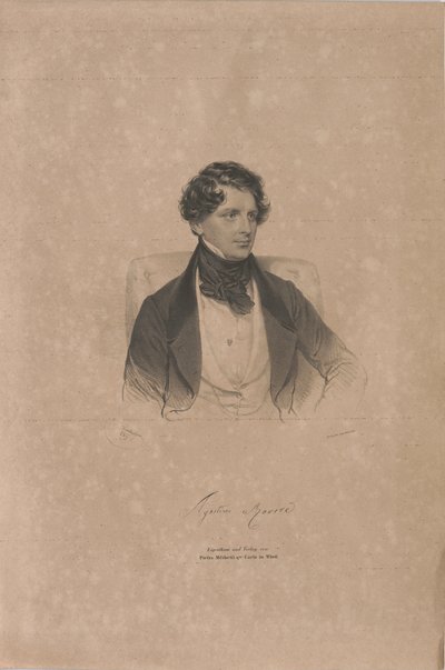 صورة لمغني الأوبرا أغوستينو روفير 1804-1865 ، 1839. بواسطة جوزيف كرييهوبر