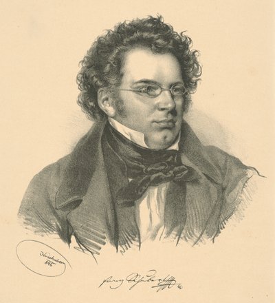 صورة فرانز شوبرت 1797-1828 ، 1846. بواسطة جوزيف نيكولاوس كرييهوبر