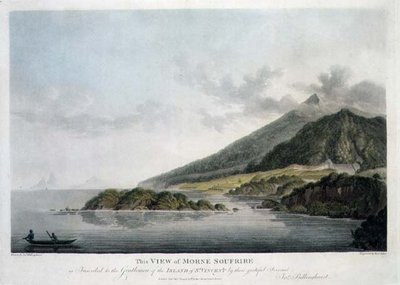 منظر لمورن سوفري في جزيرة سانت فنسنت ، محفور وحانة. بقلم فرانسيس جوكس (1747-1812) بواسطة جوزيف (بعد) بيلينجهيرست