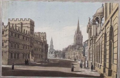 منظر للشارع العالي في أكسفورد ، نقش بواسطة JC Stadler (من 1780 إلى 1812) ، نُشر عام 1793 (نقش) بواسطة جوزيف (بعد) فارينجتون
