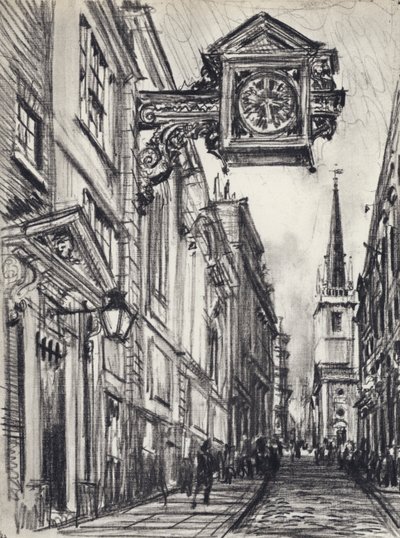 St Mary-at-Hill (litho) بواسطة جوزيف (بعد) بينيل