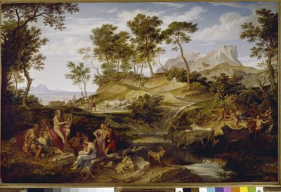 Apollo among the Thessalian Sheperds. (oil on canvas بواسطة جوزيف انطون كوخ
