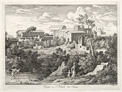 منظر لسان فيتالي ، روما ، ج. 1810. بواسطة جوزيف انطون كوخ
