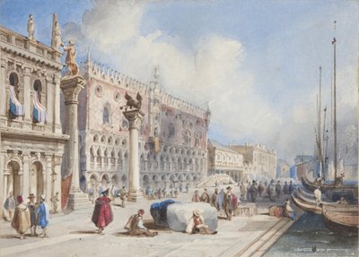 البندقية ، تم لصقها في مجلة Thomas Moodys في جولة عبر سويسرا وإيطاليا ، 1822 (مرحاض على ورق) بواسطة جوزيف آكس سليب