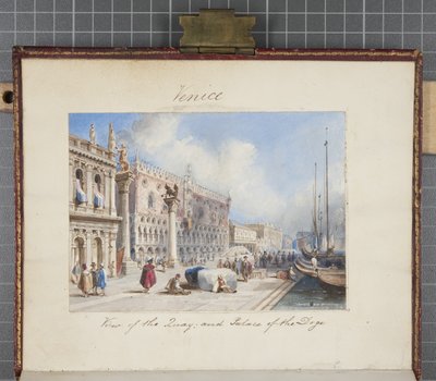 البندقية ، تم لصقها في مجلة Thomas Moodys في جولة عبر سويسرا وإيطاليا ، 1822 (مرحاض على ورق) بواسطة جوزيف آكس سليب