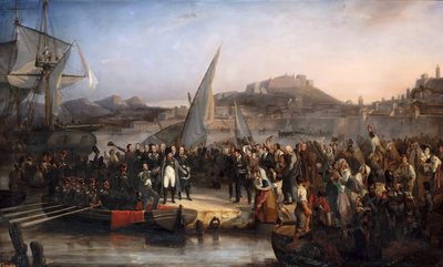 نابليون يغادر جزيرة إلبا في 26 فبراير 1815 بواسطة جوزيف بوم