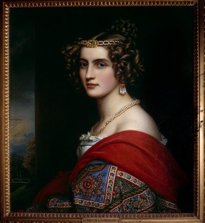 Portrait of Amalie von Schintling Painting by Josef Karl Stieler (1781-1858) 1831 Munich. Chateau De Nymphenburg بواسطة جوزيف كارل ستيلر