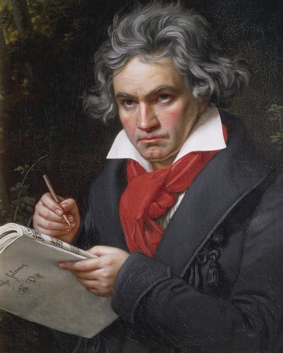 صورة لودفيج فان بيتهوفن (1770-1827) ، مؤلف موسيقي وعازف بيانو ألماني ، قام بتأليف Missa Solemnis بواسطة جوزيف كارل ستيلر