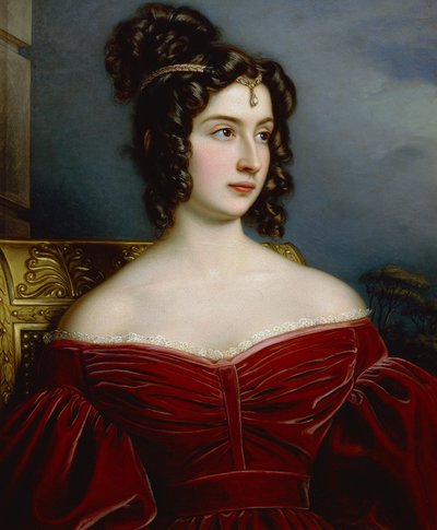 Portrait of Marchesa Marianna Florenzi بواسطة جوزيف كارل ستيلر