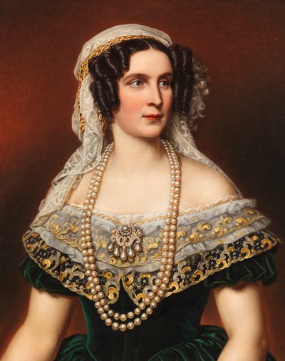 صورة الملكة تيريز بافاريا 1792-1854 ، 1855. بواسطة جوزيف كارل ستيلر