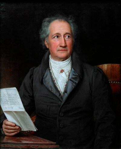 صورة للمؤلف يوهان فولفجانج فون جوته 1749-1832 ، 1828 بواسطة جوزيف كارل ستيلر