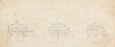 سترنز الزخرفية لثلاث سفن بواسطة Joseph Cartwright