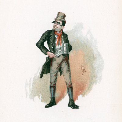 بيل سايكس ، رسم توضيحي من "رسومات شخصية من تشارلز ديكنز" ، عام 1890 بواسطة جوزيف كلايتون كلارك