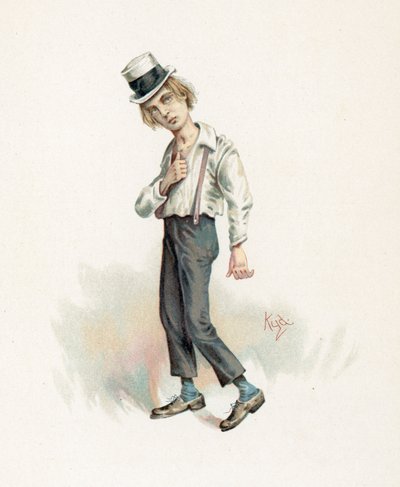 ديفيد كوبرفيلد ، رسم توضيحي من "رسومات شخصية من تشارلز ديكنز" ، c.1890 بواسطة جوزيف كلايتون كلارك