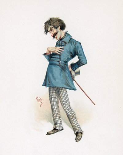 مونتاج تيج ، رسم توضيحي من "رسومات شخصية من تشارلز ديكنز" ، ص 1890 بواسطة جوزيف كلايتون كلارك