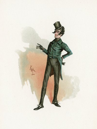 السيد ألفريد جينجل ، رسم توضيحي من "رسومات شخصية من تشارلز ديكنز" ، عام 1890 بواسطة جوزيف كلايتون كلارك