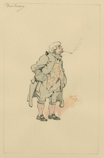 Phil Parkes، c.1920s (قلم وحبر مع مرحاض على ورق) بواسطة جوزيف كلايتون كلارك