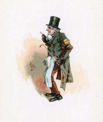 تروتي فيك ، رسم توضيحي من "رسومات شخصية من تشارلز ديكنز" ، c.1890 بواسطة جوزيف كلايتون كلارك