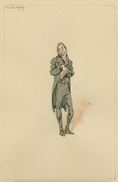 Uriah Heep ، c.1920s (قلم وحبر مع مرحاض على ورق) بواسطة جوزيف كلايتون كلارك