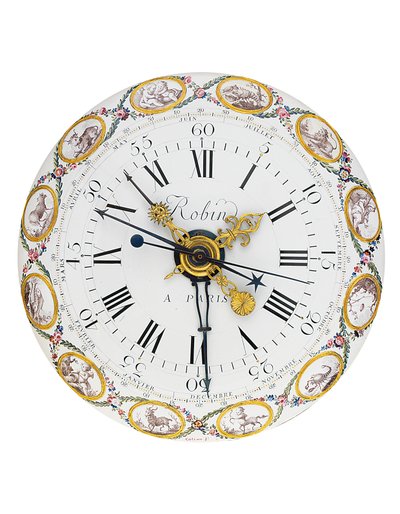 لويس السادس عشر مستمر للشهر ومنظم التوقيت الشمسي مع remontoire ، 1778 بواسطة جوزيف كوتو