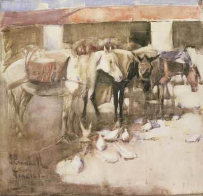 سنجار في المغرب ، 1888 (مرحاض ولون جسم على ورق) بواسطة جوزيف كوراهول